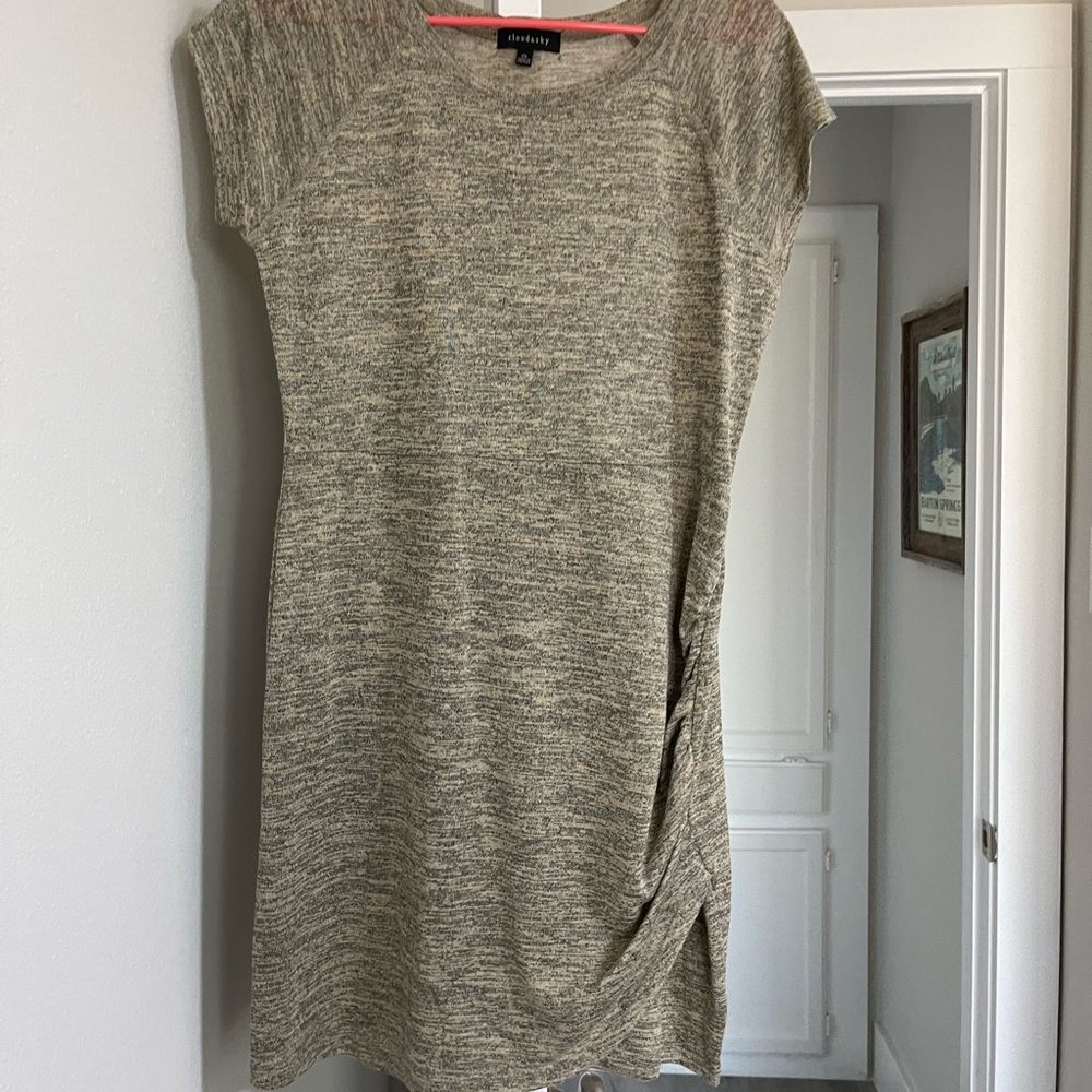 Tan t-shirt dress